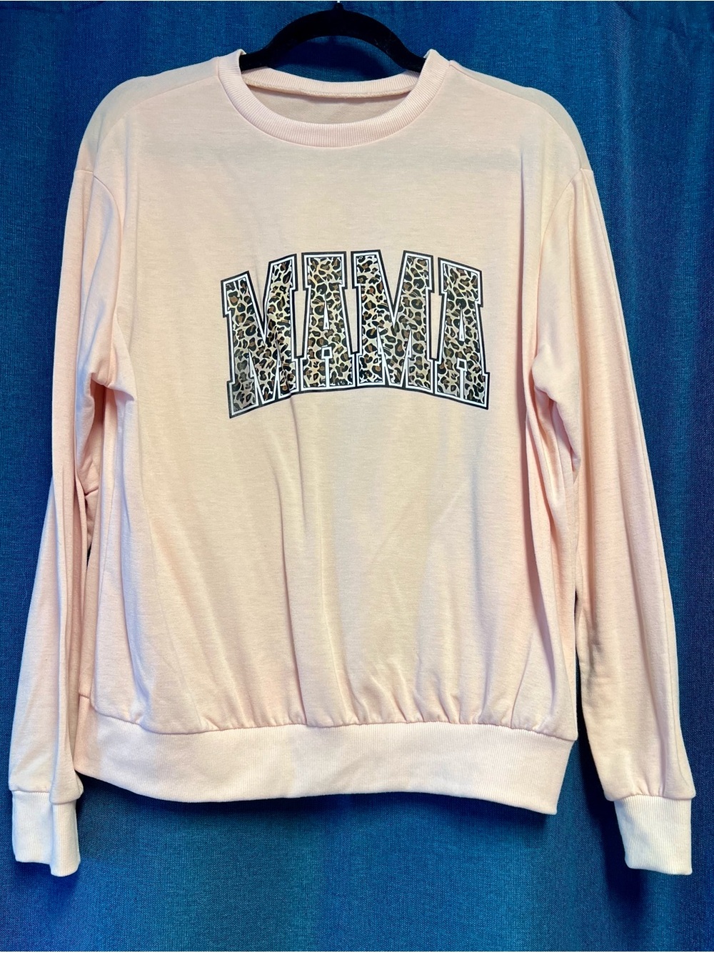 Cream Women's Pullover Sweater with Leopard Logo